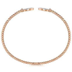 Outlet Gabriel & Co. 14K Rose Gold Bujukan Diamond Split Cuff