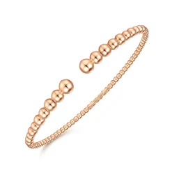 Gabriel & Co. 14K Rose Gold Bujukan Open Bangle