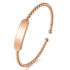 Outlet Gabriel & Co. 14K Rose Gold Bujukan Personalized Bangle
