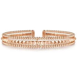 Sale Gabriel & Co. 14K Rose Gold Bujukan Pyramid Bangle