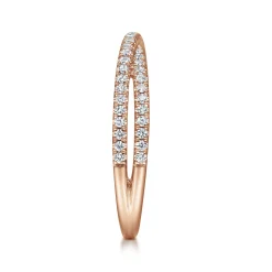New Gabriel & Co. 14K Rose Gold Criss Cross Diamond Stackable Ring