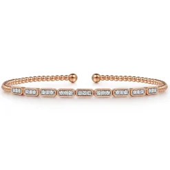 Clearance Gabriel & Co. 14K Rose Gold Diamond Bangle