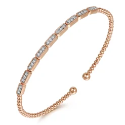 Clearance Gabriel & Co. 14K Rose Gold Diamond Bangle