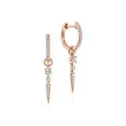 Sale Gabriel & Co. 14K Rose Gold Diamond Earrings