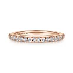 Hot Gabriel & Co. 14K Rose Gold Diamond Ladies Stackable Ring