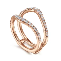 Hot Gabriel & Co. 14K Rose Gold Diamond Ring Enhancer - 0.5 ct