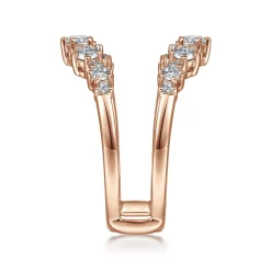 New Gabriel & Co. 14K Rose Gold Diamond Ring Enhancer - 0.8 ct