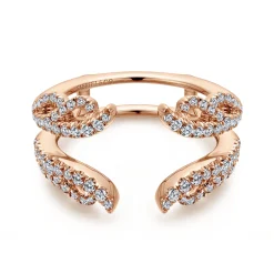 New Gabriel & Co. 14K Rose Gold Diamond Ring Enhancer - 0.55 ct