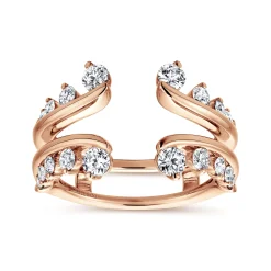 Gabriel & Co. 14K Rose Gold Diamond Ring Enhancer - 0.8 ct