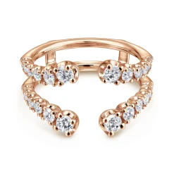 New Gabriel & Co. 14K Rose Gold Diamond Ring Enhancer - 0.85 ct