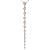 Gabriel & Co. 18K Rose Gold Diamond Station Y Necklace