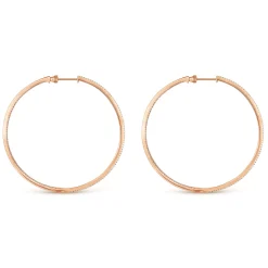 Online Gabriel & Co. 14K Rose Gold French Pave 60mm Round Inside Out Diamond Classic Hoop Earrings