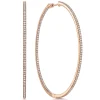 Online Gabriel & Co. 14K Rose Gold French Pave 80mm Round Inside Out Diamond Hoop Earrings