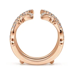 Outlet Gabriel & Co. 14K Rose Gold French Pave Set Diamond Ring Enhancer - 0.35 ct