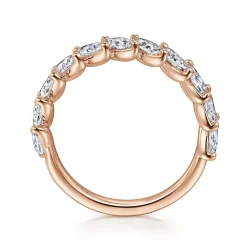 Discount Gabriel & Co. 14K Rose Gold Marquise Diamond Anniversary Band - 1.46 ct