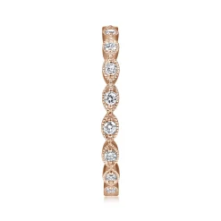 Clearance Gabriel & Co. 14K Rose Gold Marquise Station Diamond Stackable Ring