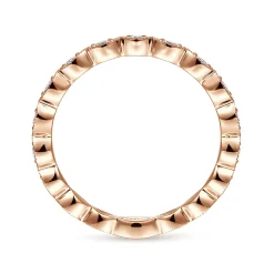 Clearance Gabriel & Co. 14K Rose Gold Marquise Station Diamond Stackable Ring