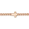 Sale Gabriel & Co. 14K Rose Gold 4mm Beaded Mens Bracelet with Black Spinel Cross
