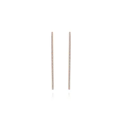 Hot Gabriel & Co. 14K Rose Gold 70mm Classic Diamond Hoop Earrings