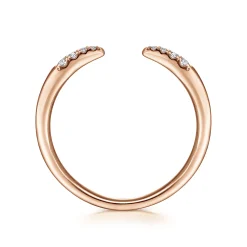 Gabriel & Co. 14K Rose Gold Open Diamond Tipped Stackable Ring