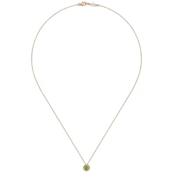 Sale Gabriel & Co. 14K Rose Gold Peridot Pendant Necklace
