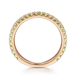 Outlet Gabriel & Co. 14K Rose Gold Peridot Stackable Ring