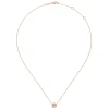Best Gabriel & Co. 14K Rose Gold Round Morganite and Diamond Halo Pendant Necklace