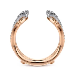 Clearance Gabriel & Co. 14K White and Rose Gold Diamond Ring Enhancer - 0.6 ct