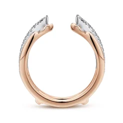 Clearance Gabriel & Co. 14K White and Rose Gold Diamond Ring Enhancer - 0.3 ct