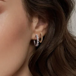 Gabriel & Co. 14K White and Yellow Gold Bujukan and Diamond Stuggies Earrings