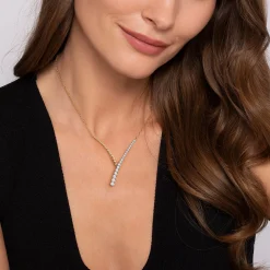 Online Gabriel & Co. 14K White and Yellow Gold Bujukan Beads and Diamond Y Necklace