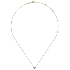 Clearance Gabriel & Co. 14K White and Yellow Gold Diamond Heart Pendant Necklace