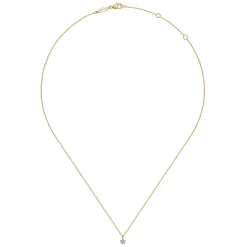 Sale Gabriel & Co. 14K White and Yellow Gold Diamond Star Pendant Necklace