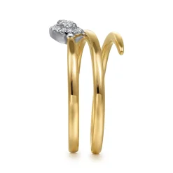 Online Gabriel & Co. 14K White and Yellow Gold Diamond Wrap Ladies Ring