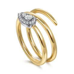 Online Gabriel & Co. 14K White and Yellow Gold Diamond Wrap Ladies Ring