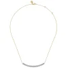 Sale Gabriel & Co. 14K White and Yellow Gold Diamond Bar Necklace