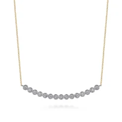 Sale Gabriel & Co. 14K White and Yellow Gold Diamond Bar Necklace