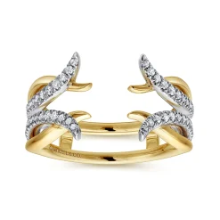 Best Gabriel & Co. 14K White and Yellow Gold Diamond Ring Enhancer - 0.3 ct