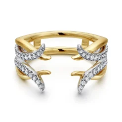 Best Gabriel & Co. 14K White and Yellow Gold Diamond Ring Enhancer - 0.3 ct
