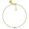 Hot Gabriel & Co. 14K White and Yellow Gold Diamond Clover Bracelet
