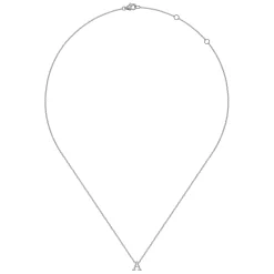 Clearance Gabriel & Co. 14K White Gold A Initial Necklace
