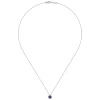 Gabriel & Co. 14K White Gold Amethyst and Diamond Halo Pendant Necklace