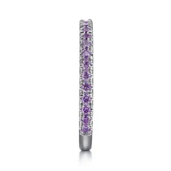 Online Gabriel & Co. 14K White Gold Amethyst Stackable Ring