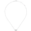 Outlet Gabriel & Co. 14K White Gold Baguette and Round Diamond Rectangle Pendant Necklace
