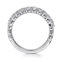 Hot Gabriel & Co. 14K White Gold Baguette Diamond Anniversary Band - 0.6 ct
