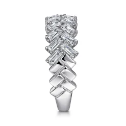 Hot Gabriel & Co. 14K White Gold Baguette Diamond Anniversary Band - 0.6 ct