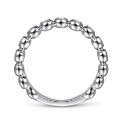 Gabriel & Co. 14K White Gold Bezel Set Diamond Ring Band