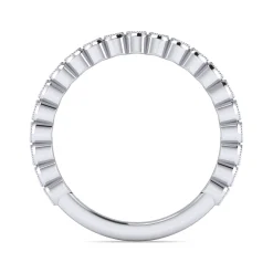 Outlet Gabriel & Co. 14K White Gold Bezel Set Stackable Diamond Band
