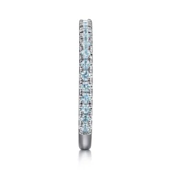 Online Gabriel & Co. 14K White Gold Blue Topaz Stackable Ring