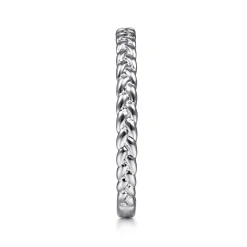Best Gabriel & Co. 14K White Gold Braided Stackable Ring